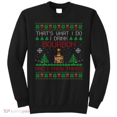Gift For Bourbon Lover Funny Bourbon Ugly Christmas Sweatshirt