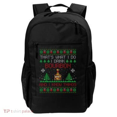 Gift For Bourbon Lover Funny Bourbon Ugly Christmas Backpack