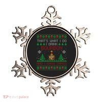 Gift For Bourbon Lover Funny Bourbon Ugly Christmas Ornament thumb 0
