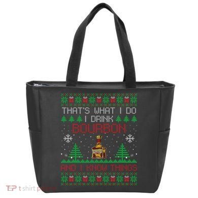 Gift For Bourbon Lover Funny Bourbon Ugly Christmas Tote Bag
