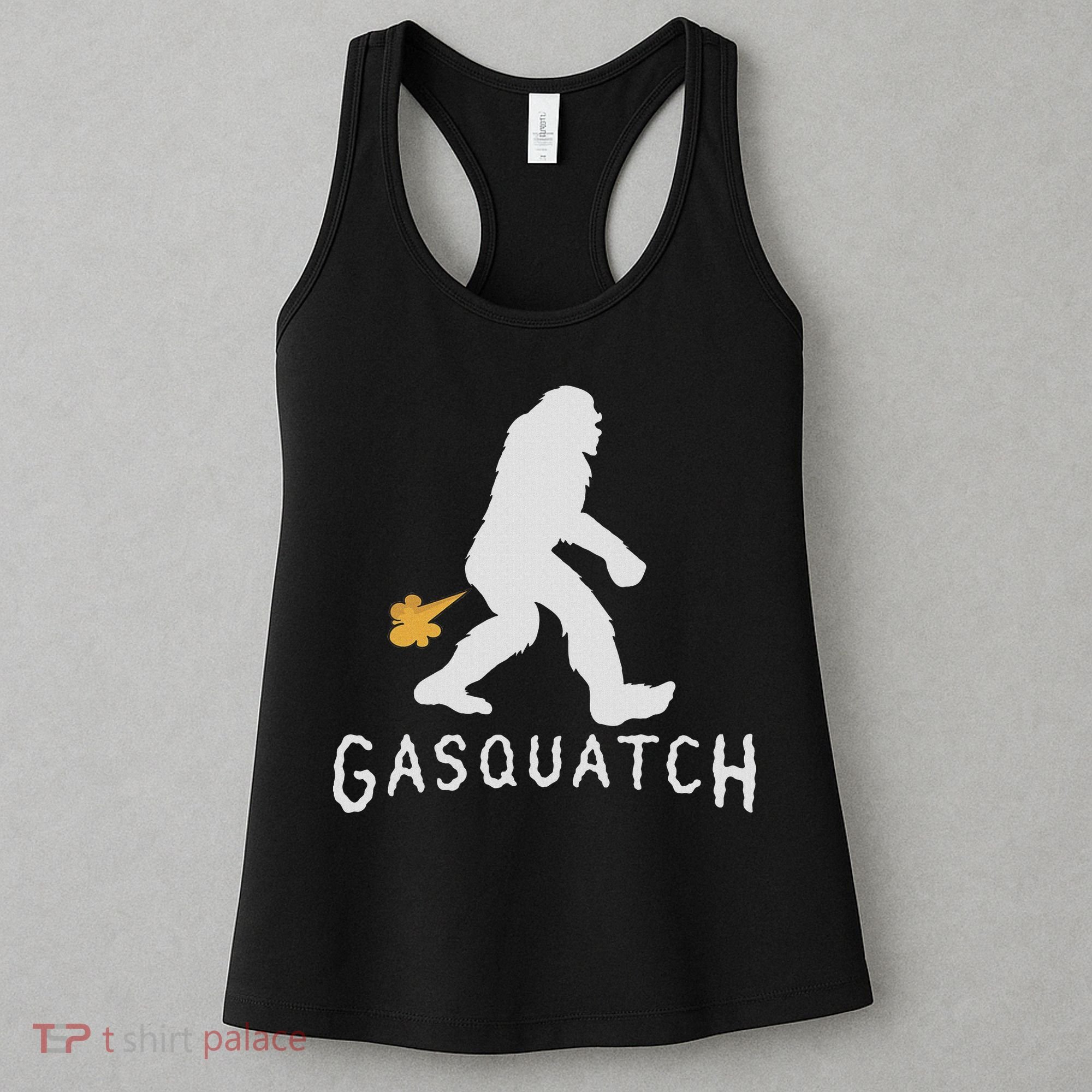 Gasquatch Funny Bigfoot Farting Gassy Sasquatch Fart Women's Tank Top