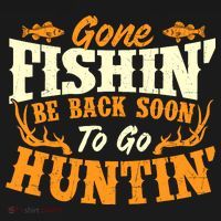 Gone Fishin Be Back Soon To Go Huntin Fishing Fish Lover Coaster thumb 2