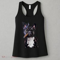 , Gangster French Bull Dog Smoking Cigar, Bad Dog Women's Tank Top thumb 3