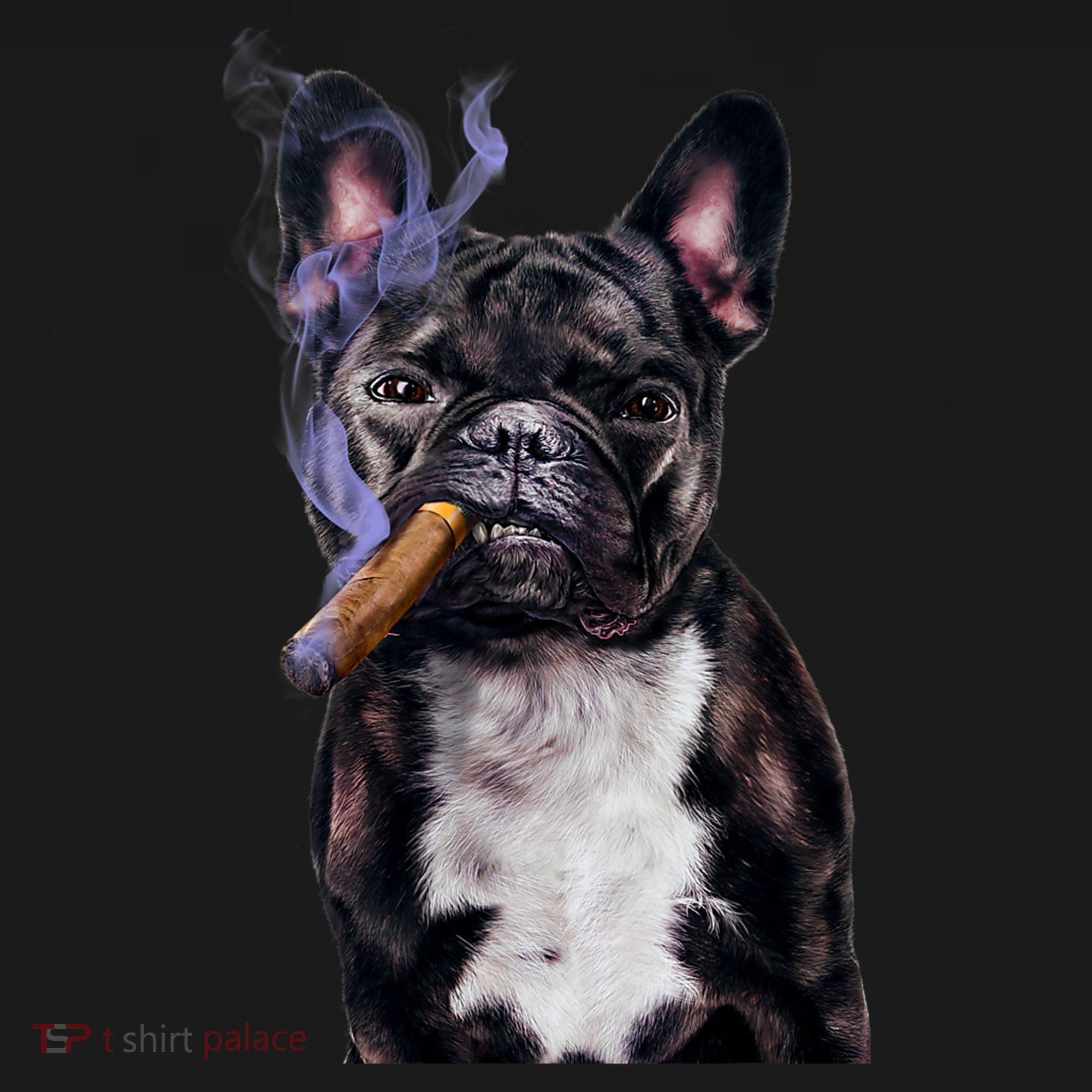 , Gangster French Bull Dog Smoking Cigar, Bad Dog Women's Tank Top