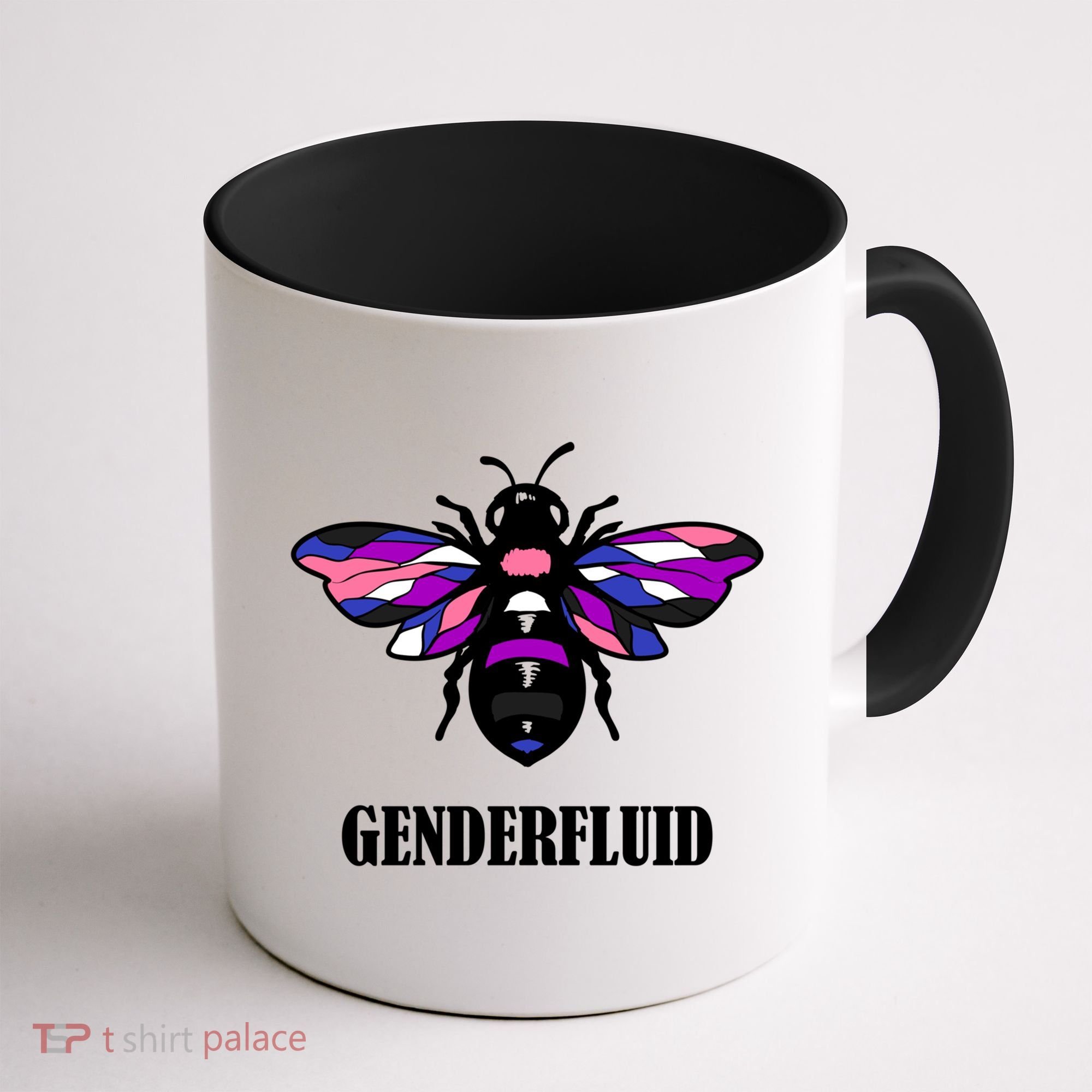 Genderfluid Flag Bee Funny Proud Lgbtq Gender Fluid Pride Gift Coffee Mug