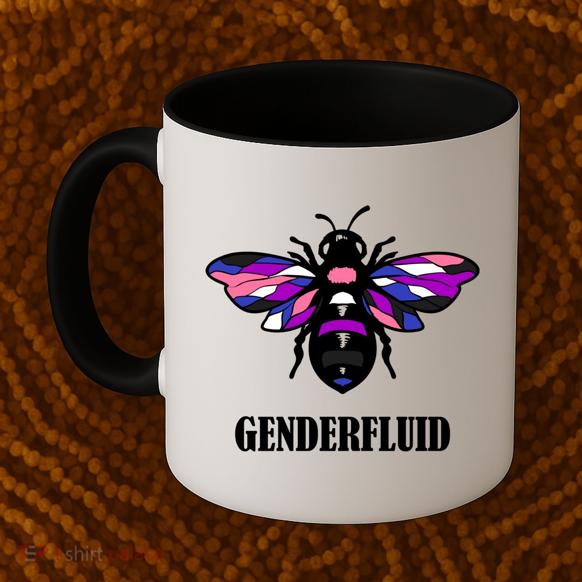 Genderfluid Flag Bee Funny Proud Lgbtq Gender Fluid Pride Gift Coffee Mug