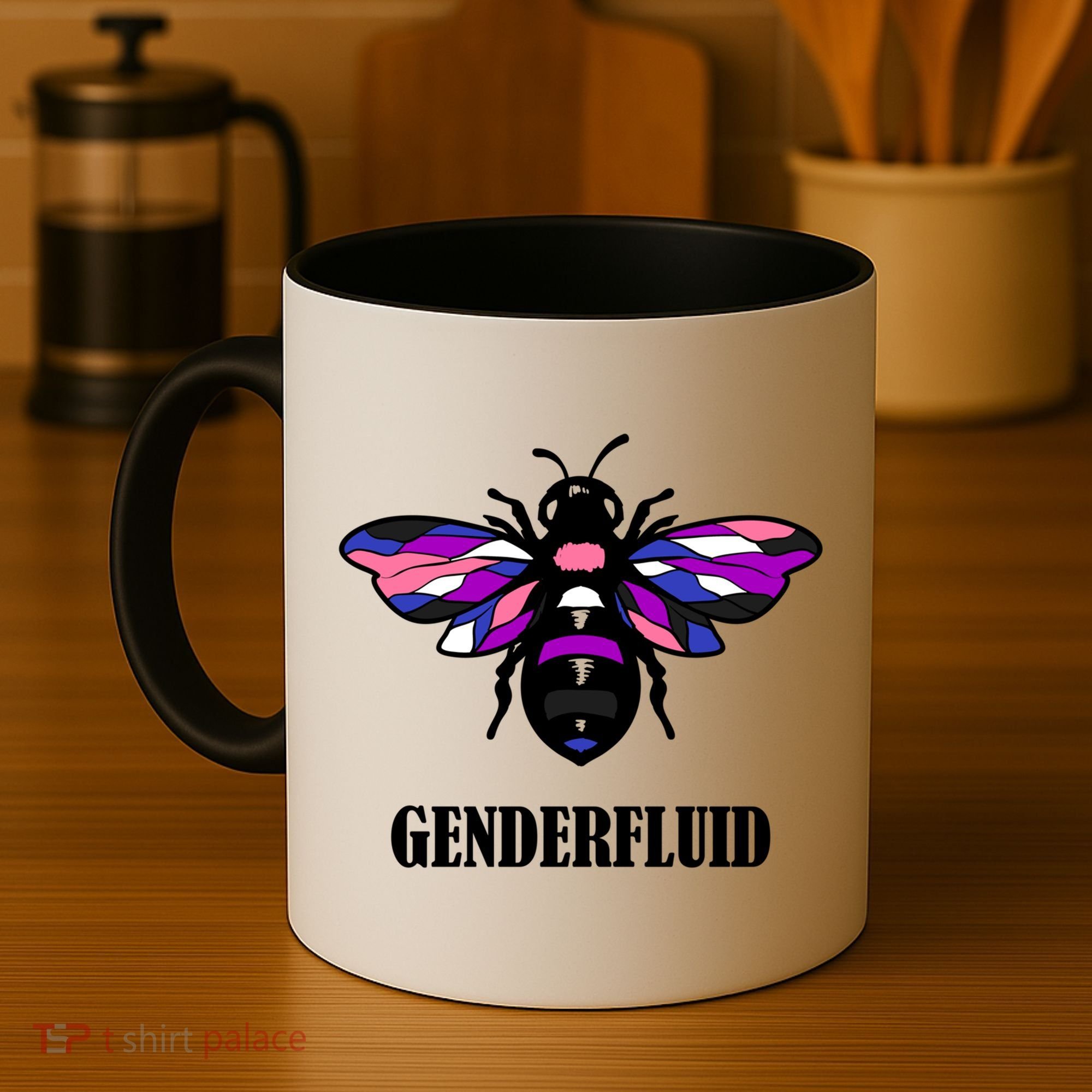 Genderfluid Flag Bee Funny Proud Lgbtq Gender Fluid Pride Gift Coffee Mug