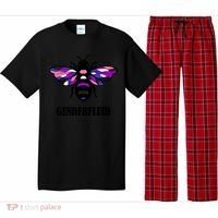 Genderfluid Flag Bee Funny Proud Lgbtq Gender Fluid Pride Gift Pajama Set thumb 0