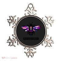 Genderfluid Flag Bee Funny Proud Lgbtq Gender Fluid Pride Gift Ornament thumb 0