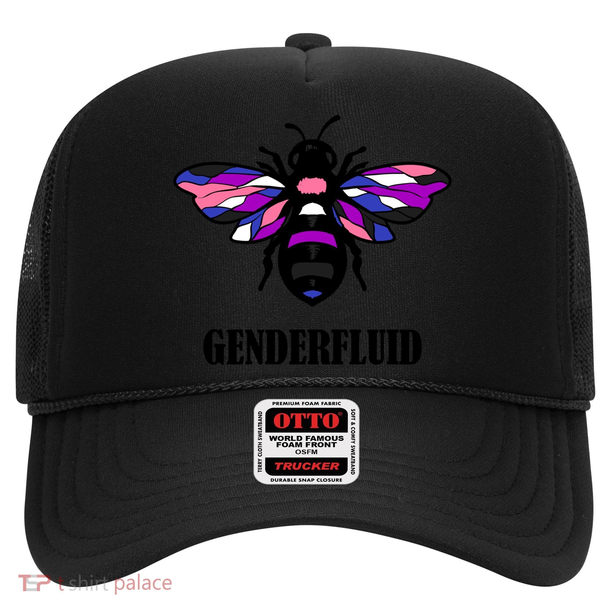 Genderfluid Flag Bee Funny Proud Lgbtq Gender Fluid Pride Gift Hat