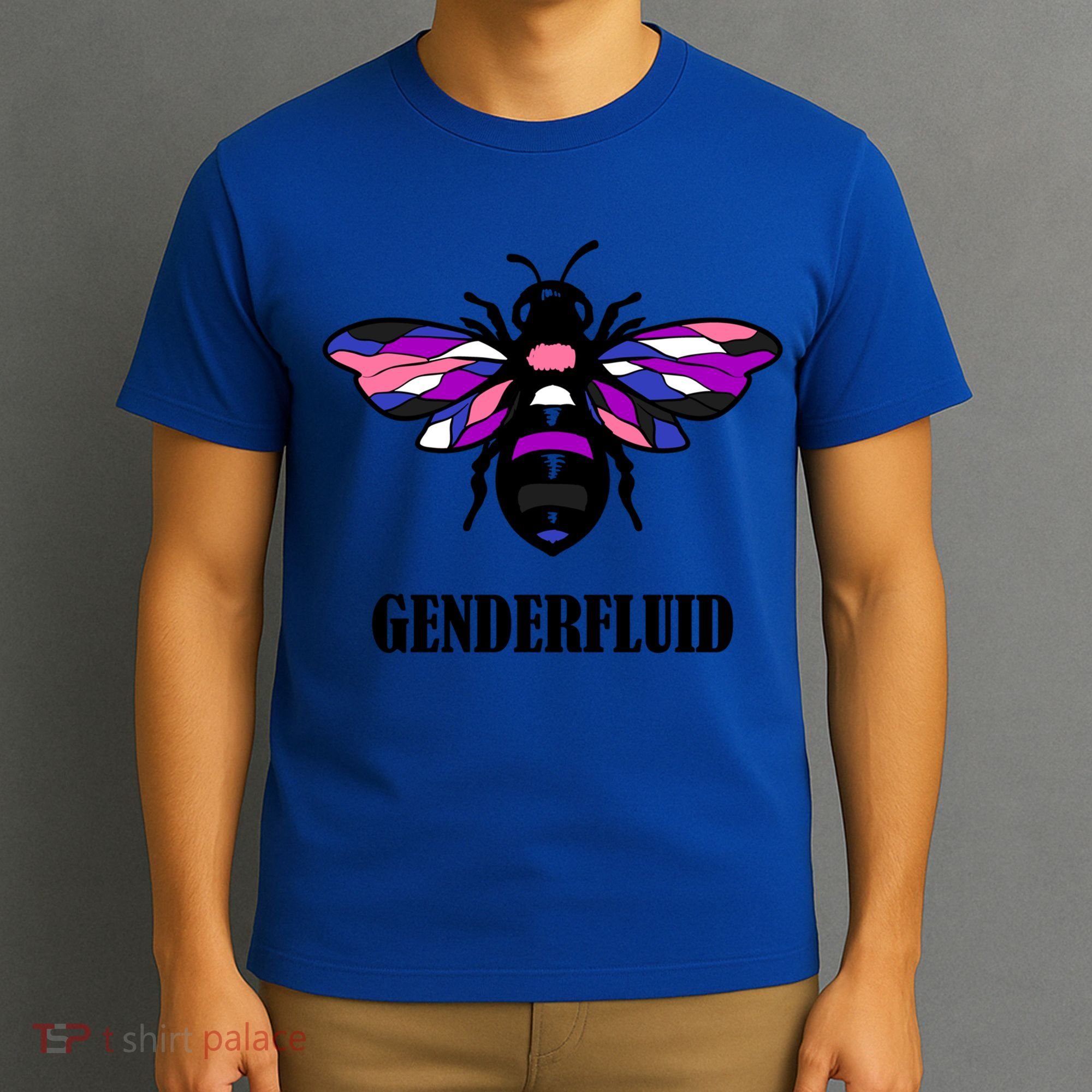 Genderfluid Flag Bee Funny Proud Lgbtq Gender Fluid Pride Gift T-Shirt