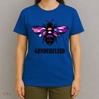 Genderfluid Flag Bee Funny Proud Lgbtq Gender Fluid Pride Gift T-Shirt thumb 4