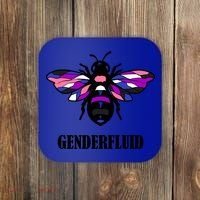 Genderfluid Flag Bee Funny Proud Lgbtq Gender Fluid Pride Gift Coaster thumb 0