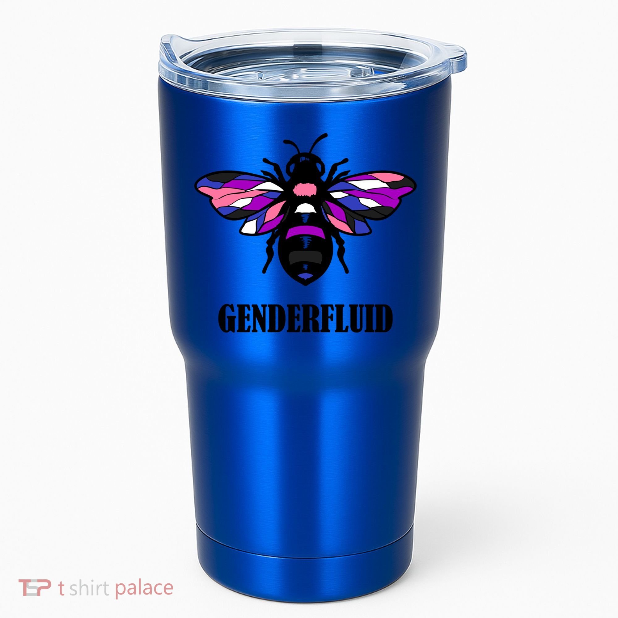 Genderfluid Flag Bee Funny Proud Lgbtq Gender Fluid Pride Gift Tumbler