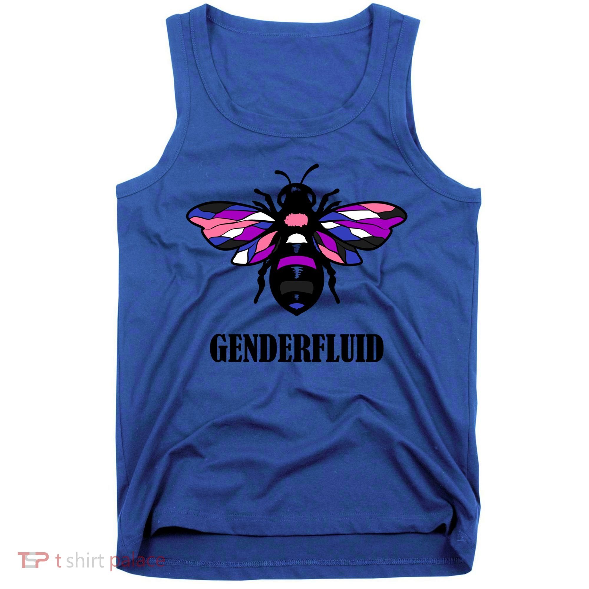 Genderfluid Flag Bee Funny Proud Lgbtq Gender Fluid Pride Gift Tank Top