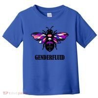 Genderfluid Flag Bee Funny Proud Lgbtq Gender Fluid Pride Gift Toddler T-Shirt thumb 0