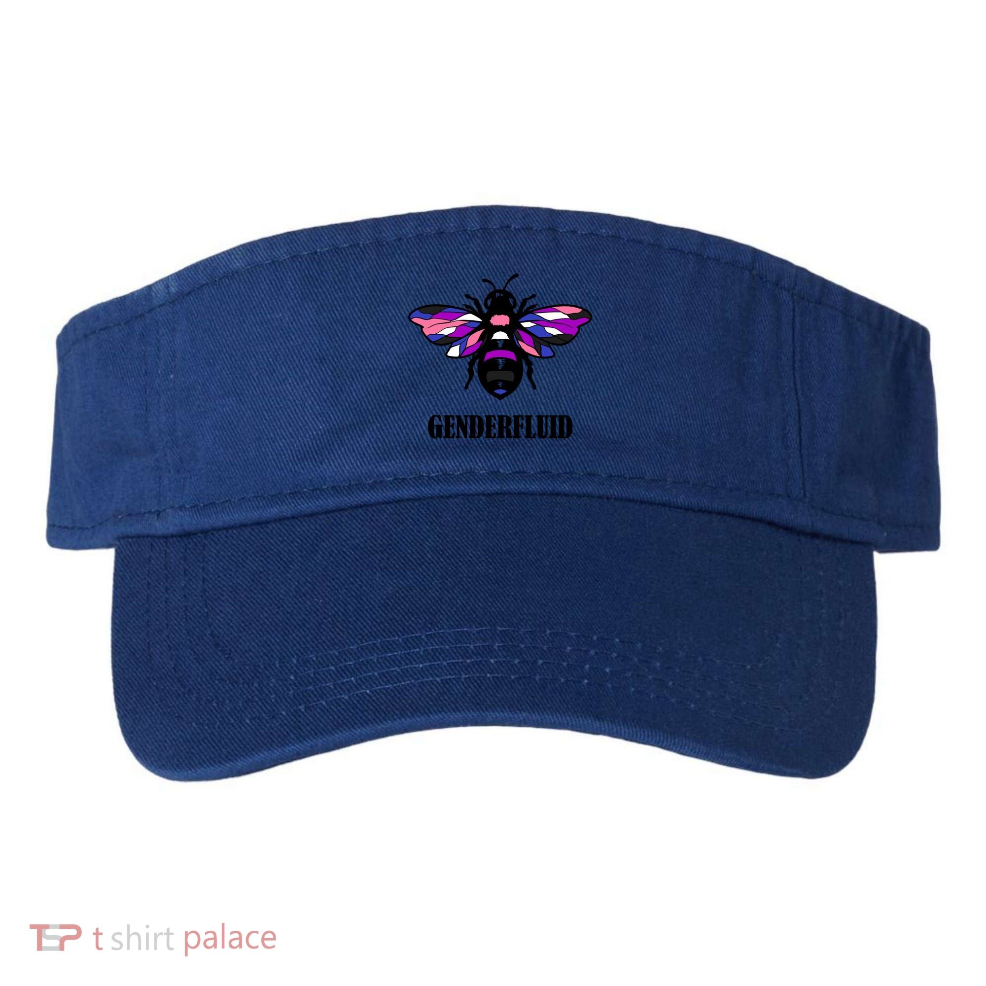 Genderfluid Flag Bee Funny Proud Lgbtq Gender Fluid Pride Gift Visor