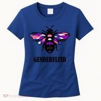 Genderfluid Flag Bee Funny Proud Lgbtq Gender Fluid Pride Gift Women's T-Shirt thumb 0