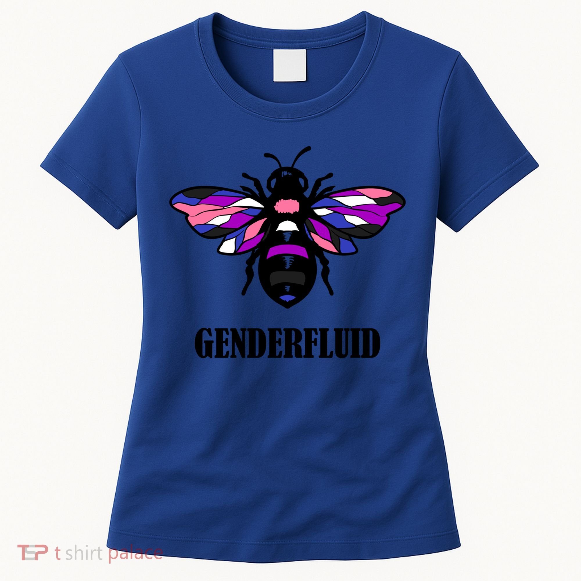 Genderfluid Flag Bee Funny Proud Lgbtq Gender Fluid Pride Gift Women's T-Shirt