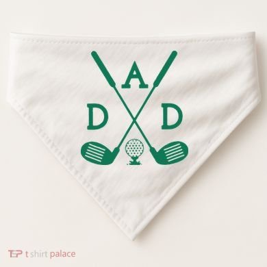 Golf First Birthday Dad Hole In One Golf Sport Matching USA-Made Doggie Bandana