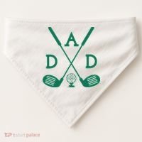 Golf First Birthday Dad Hole In One Golf Sport Matching USA-Made Doggie Bandana thumb 0