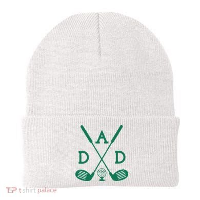 Golf First Birthday Dad Hole In One Golf Sport Matching Beanie