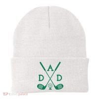 Golf First Birthday Dad Hole In One Golf Sport Matching Beanie thumb 0