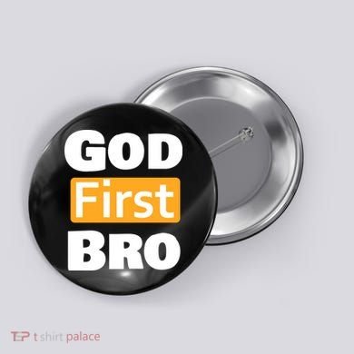 God First Bro Button
