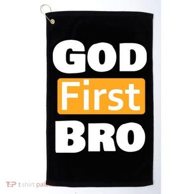 God First Bro Golf Towel
