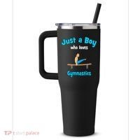Gymnastics for Boy | Gymnastics 40oz Vacuum Insulated Stainless Steel Travel Tumbler thumb 2