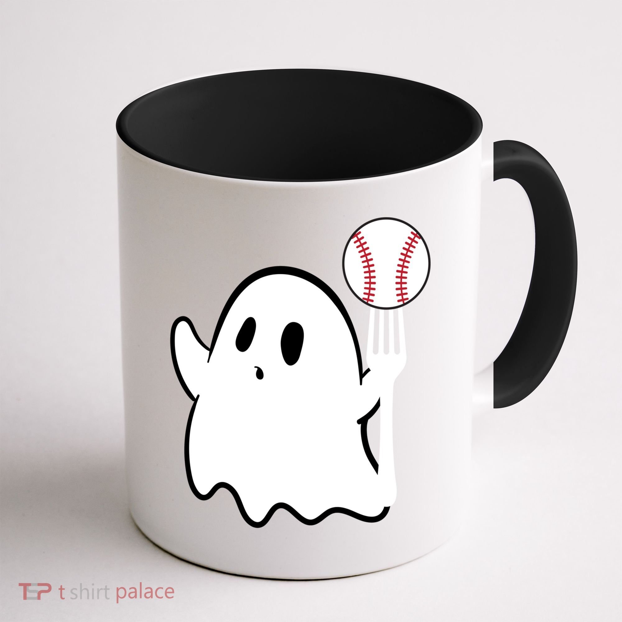 Ghost Forkball Baseball Pitch Fork Ball K Strikeout Coffee Mug