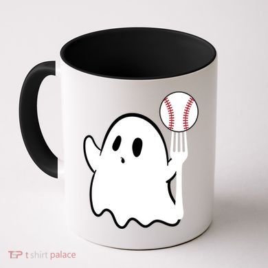Ghost Forkball Baseball Pitch Fork Ball K Strikeout Coffee Mug