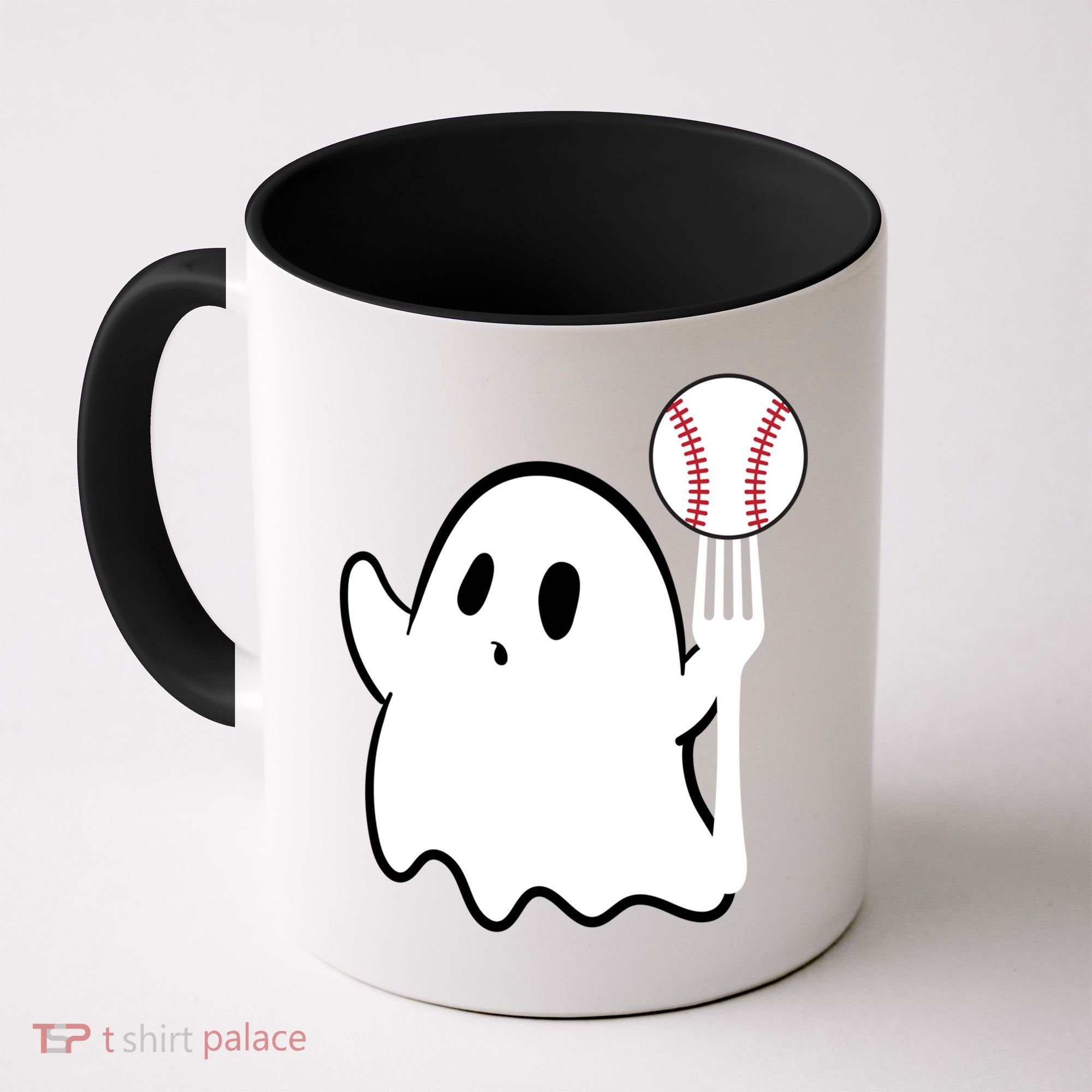 Ghost Forkball Baseball Pitch Fork Ball K Strikeout Coffee Mug