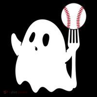 Ghost Forkball Baseball Pitch Fork Ball K Strikeout Women's Hoodie thumb 2
