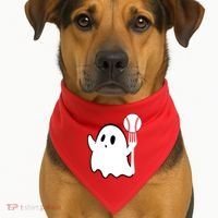 Ghost Forkball Baseball Pitch Fork Ball K Strikeout USA-Made Doggie Bandana thumb 1