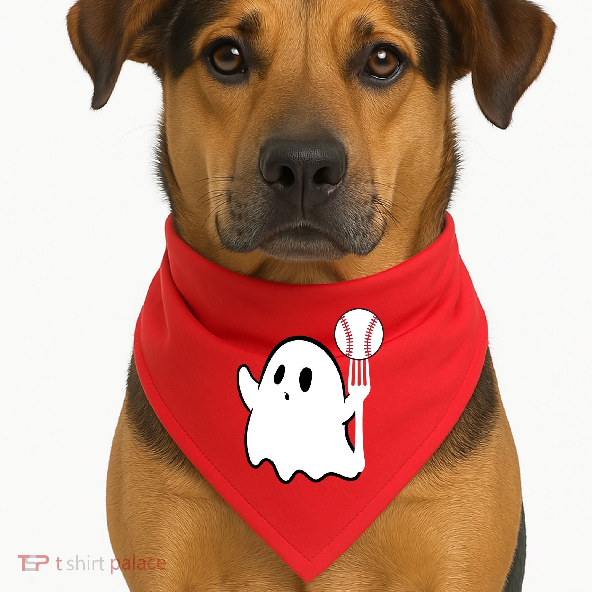 Ghost Forkball Baseball Pitch Fork Ball K Strikeout USA-Made Doggie Bandana