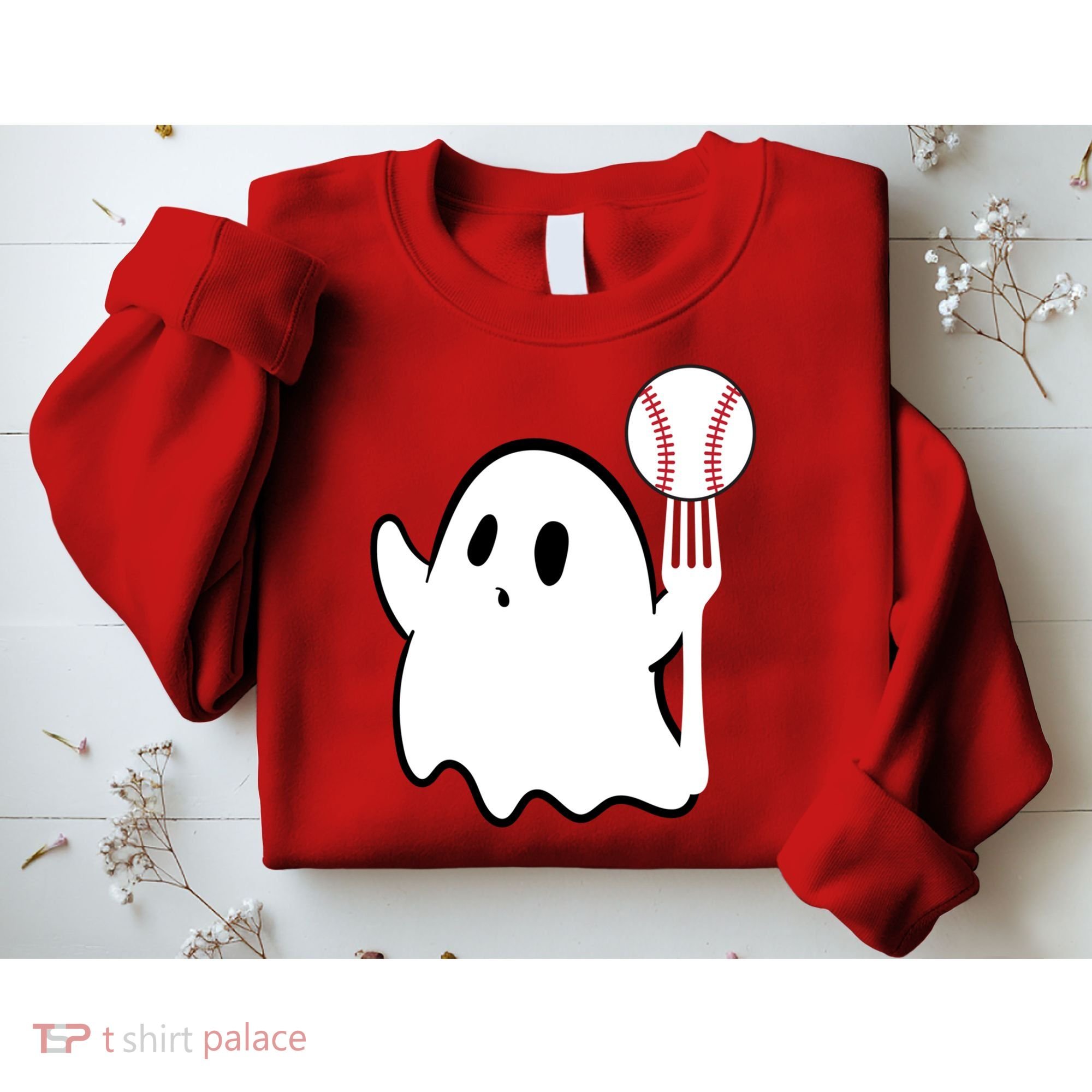 Ghost Forkball Baseball Pitch Fork Ball K Strikeout Sweatshirt