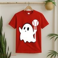 Ghost Forkball Baseball Pitch Fork Ball K Strikeout T-Shirt thumb 2