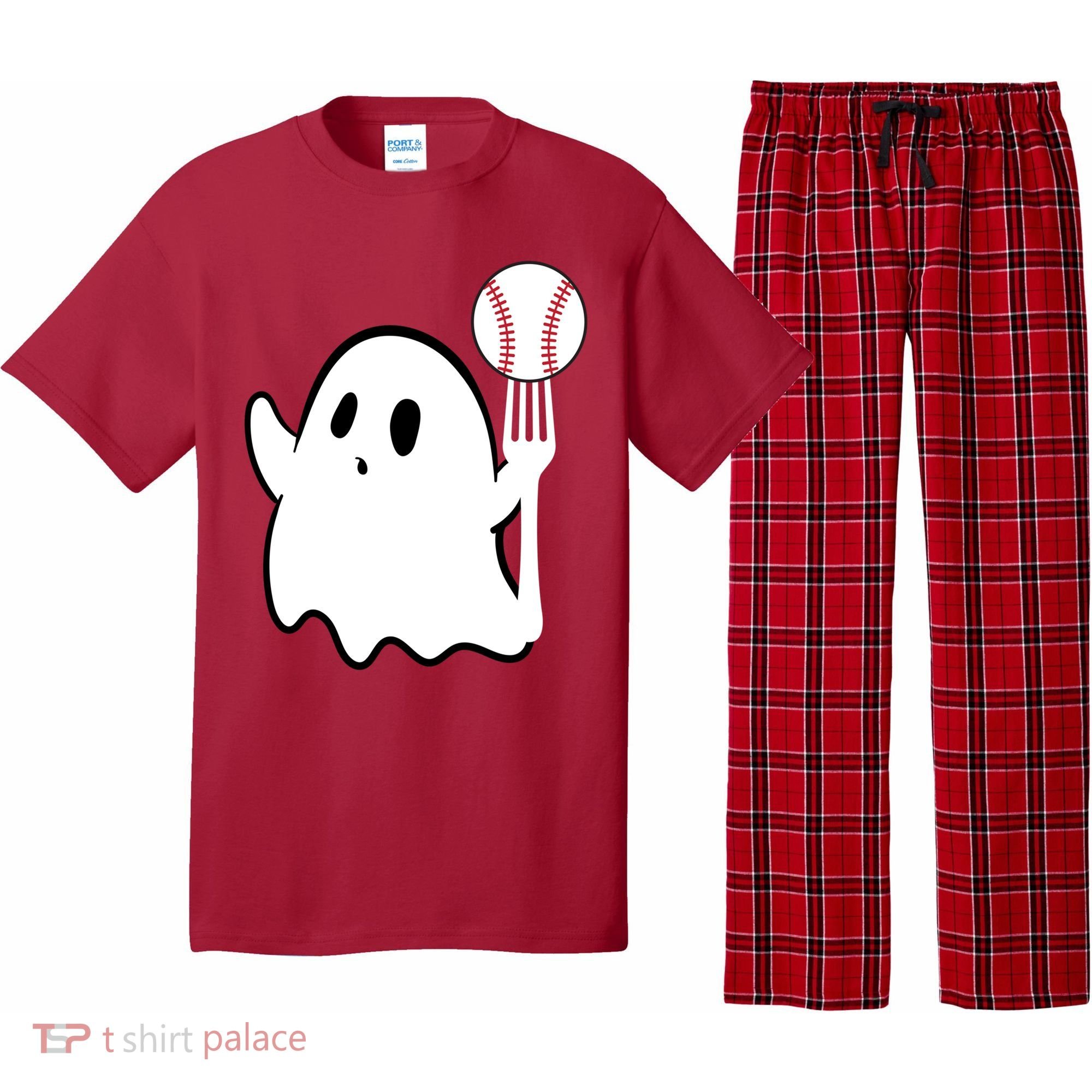 Ghost Forkball Baseball Pitch Fork Ball K Strikeout Pajama Set