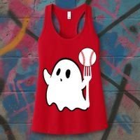 Ghost Forkball Baseball Pitch Fork Ball K Strikeout Women's Tank Top thumb 3