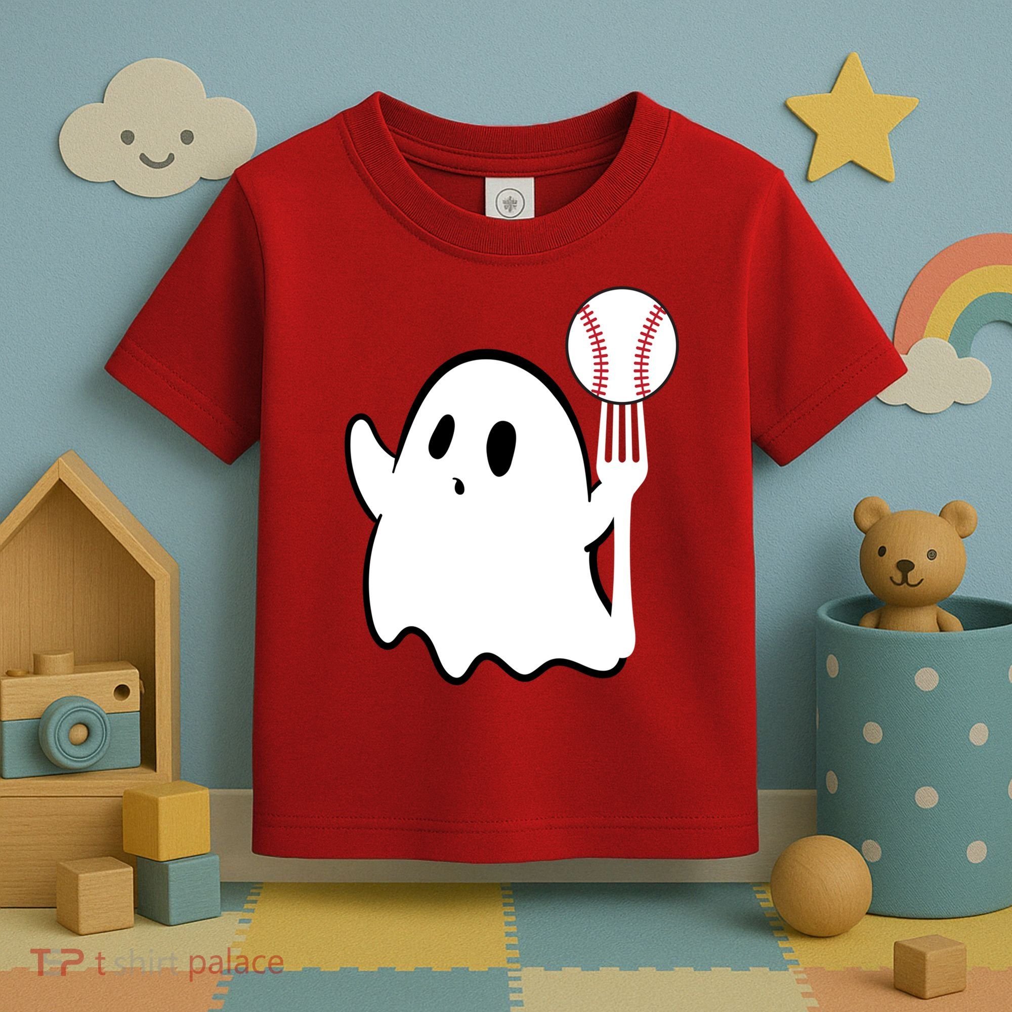 Ghost Forkball Baseball Pitch Fork Ball K Strikeout Toddler T-Shirt