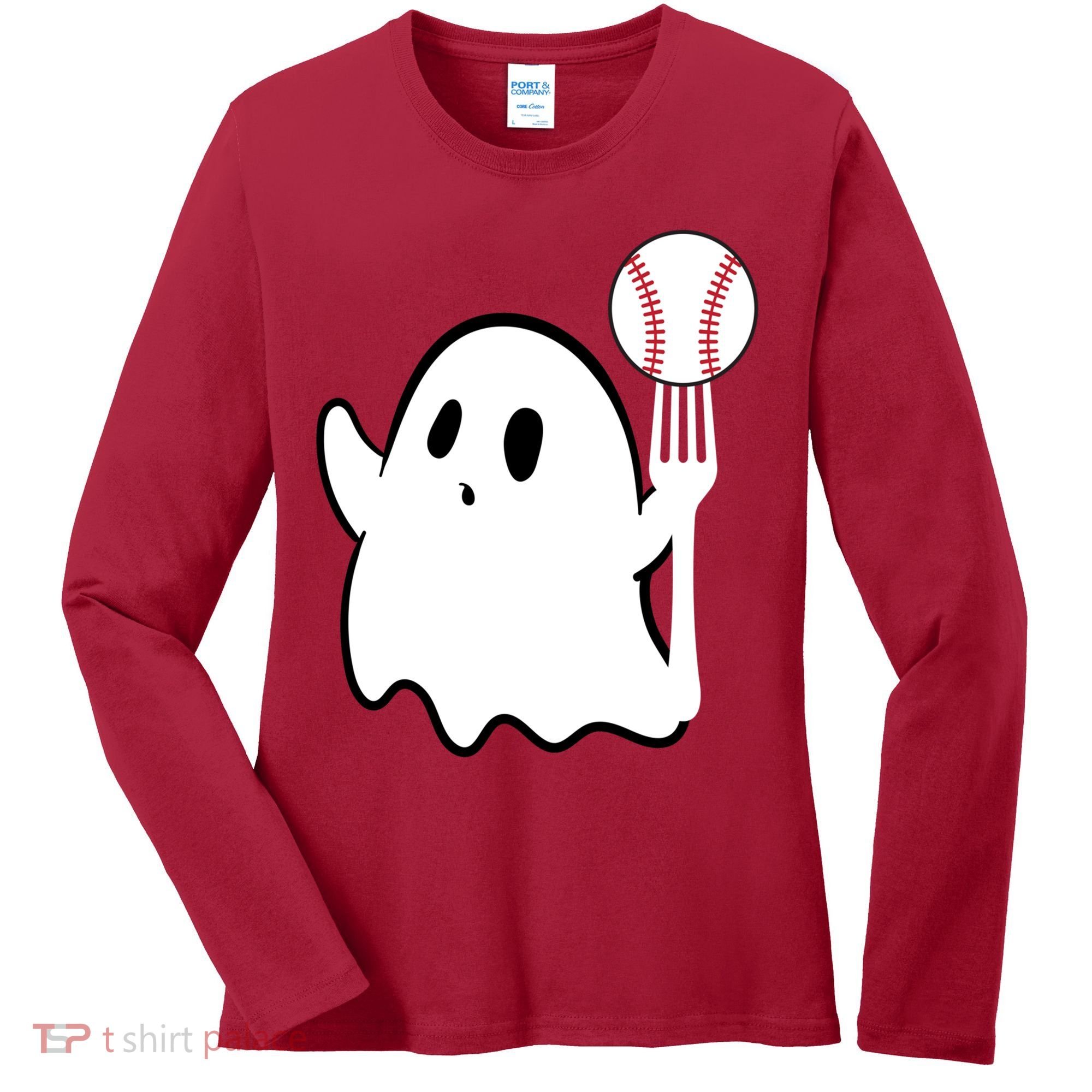 Ghost Forkball Baseball Pitch Fork Ball K Strikeout Women's Long Sleeve Shirt