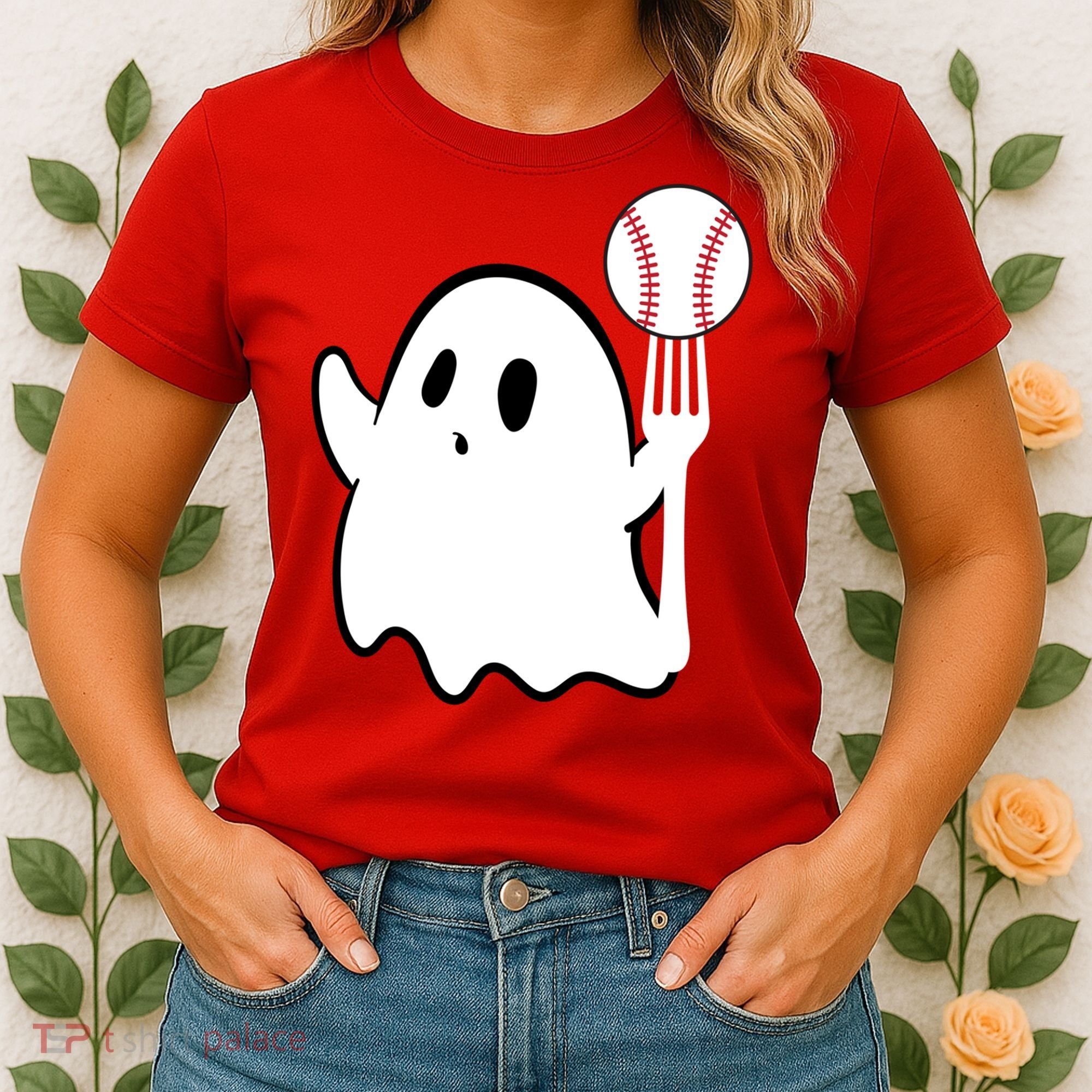 Ghost Forkball Baseball Pitch Fork Ball K Strikeout Women's T-Shirt