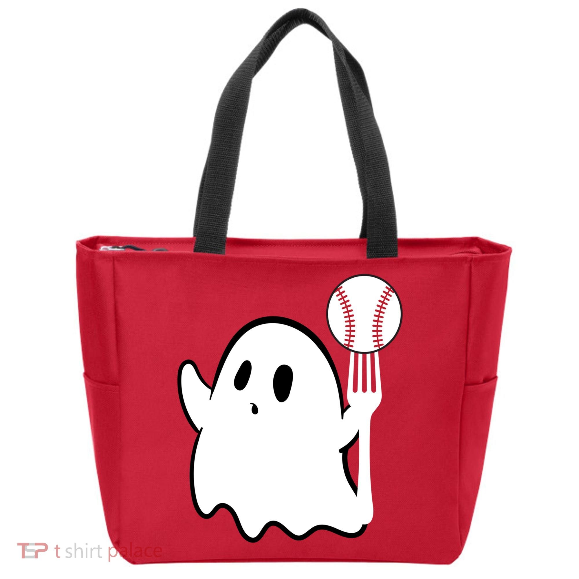 Ghost Forkball Baseball Pitch Fork Ball K Strikeout Tote Bag