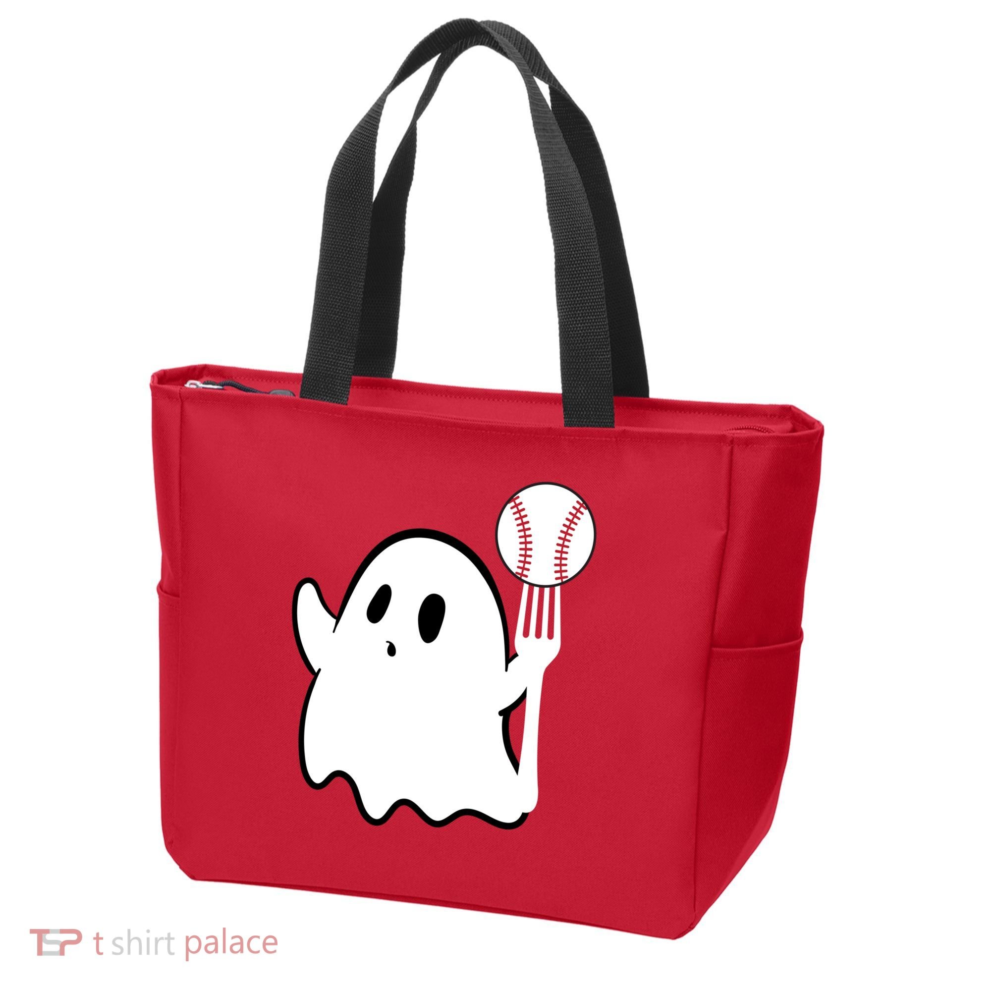 Ghost Forkball Baseball Pitch Fork Ball K Strikeout Tote Bag