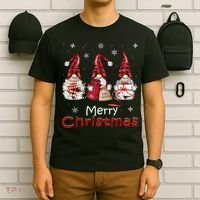 Gnome Family Christmas For Women Buffalo Plaid T-Shirt thumb 6