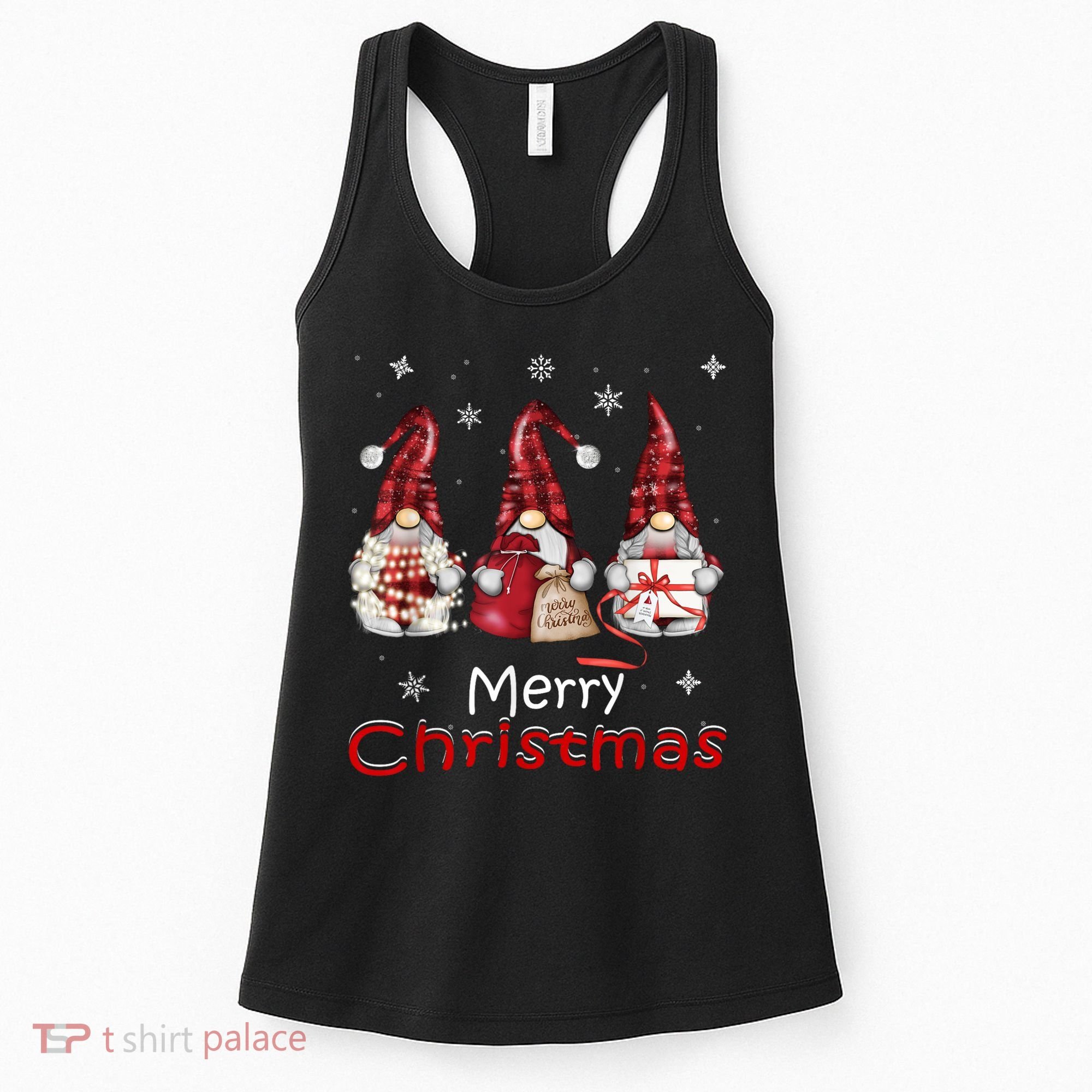 Gnome Family Christmas For Women Buffalo Plaid Women's Tank Top