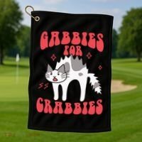 Gabbies For Crabbies Funny Funny Gift Golf Towel thumb 1