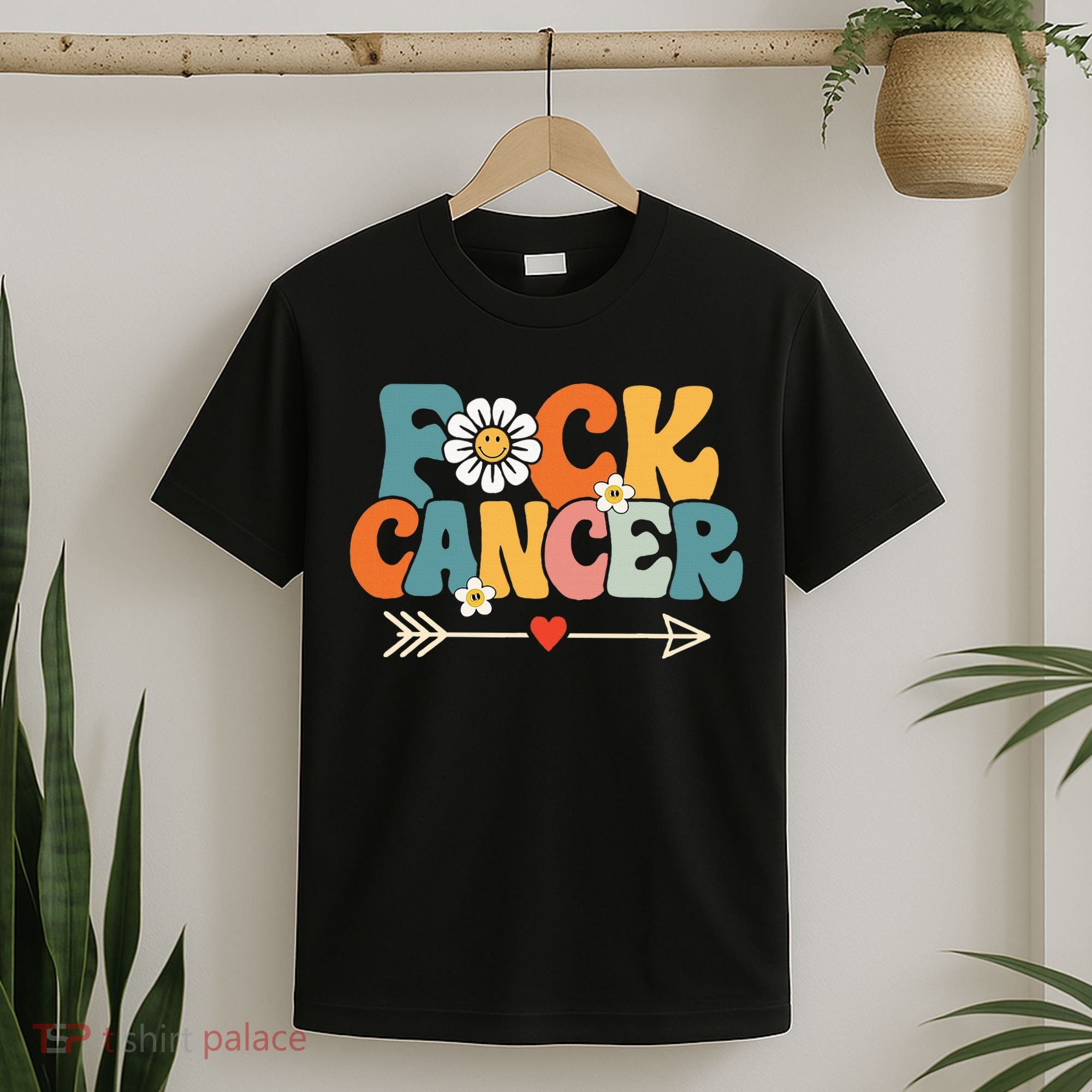 Groovy Fuck Cancer I Hate Cancer Breast Cancer Awareness T-Shirt