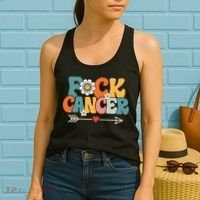 Groovy Fuck Cancer I Hate Cancer Breast Cancer Awareness Women's Tank Top thumb 2